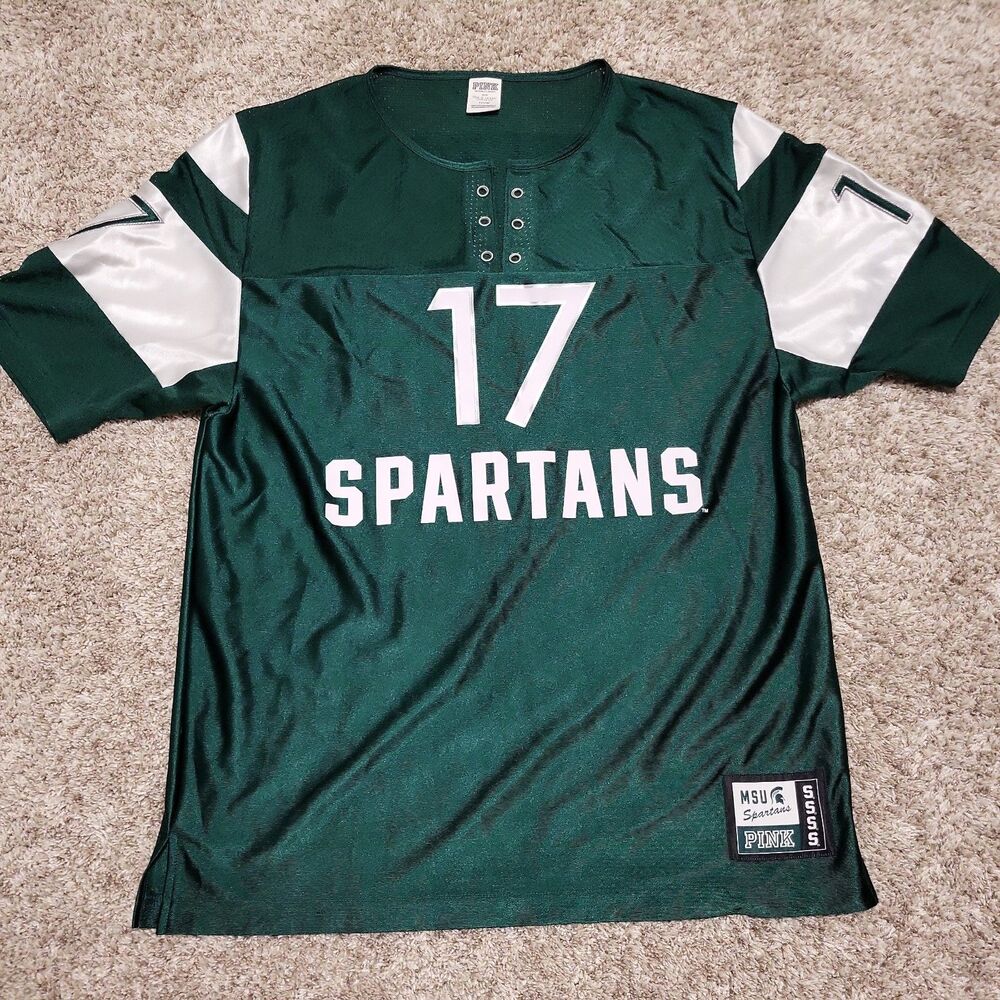 Victoria's Secret PINK 5th & Ocean MSU Michigan State Spartans 17 Jersey Sz S